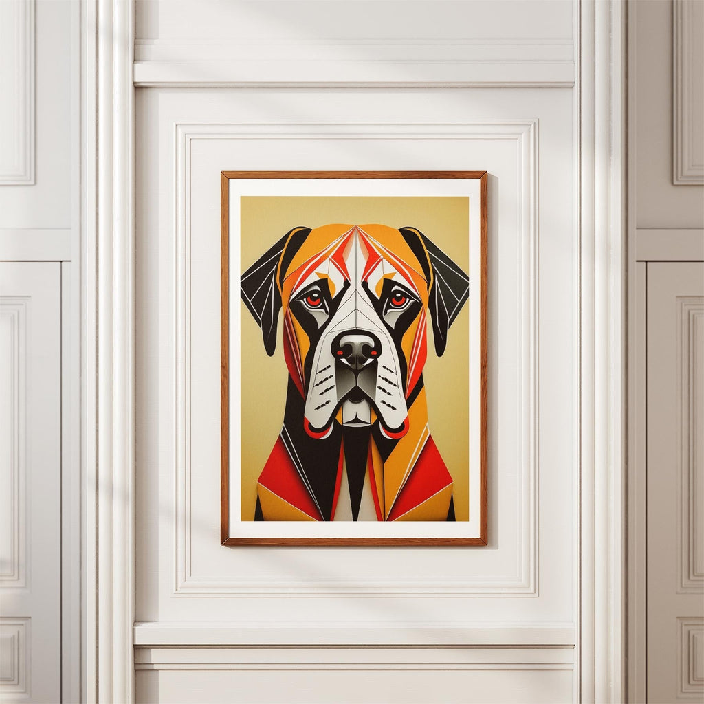 Dogue de Bordeaux Geometric Orange Series image 3