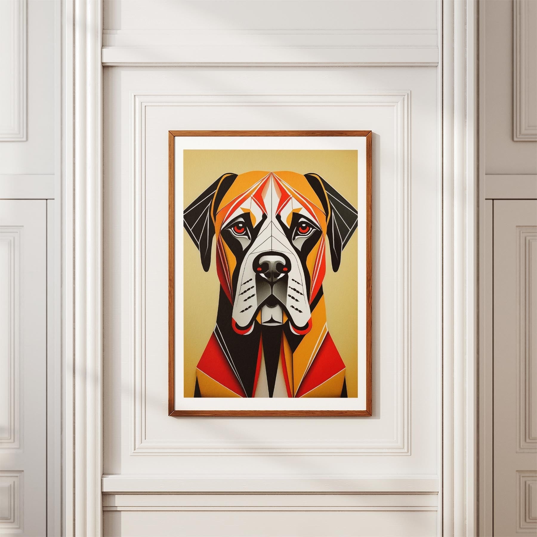 Dogue de Bordeaux Geometric Orange Series image 3