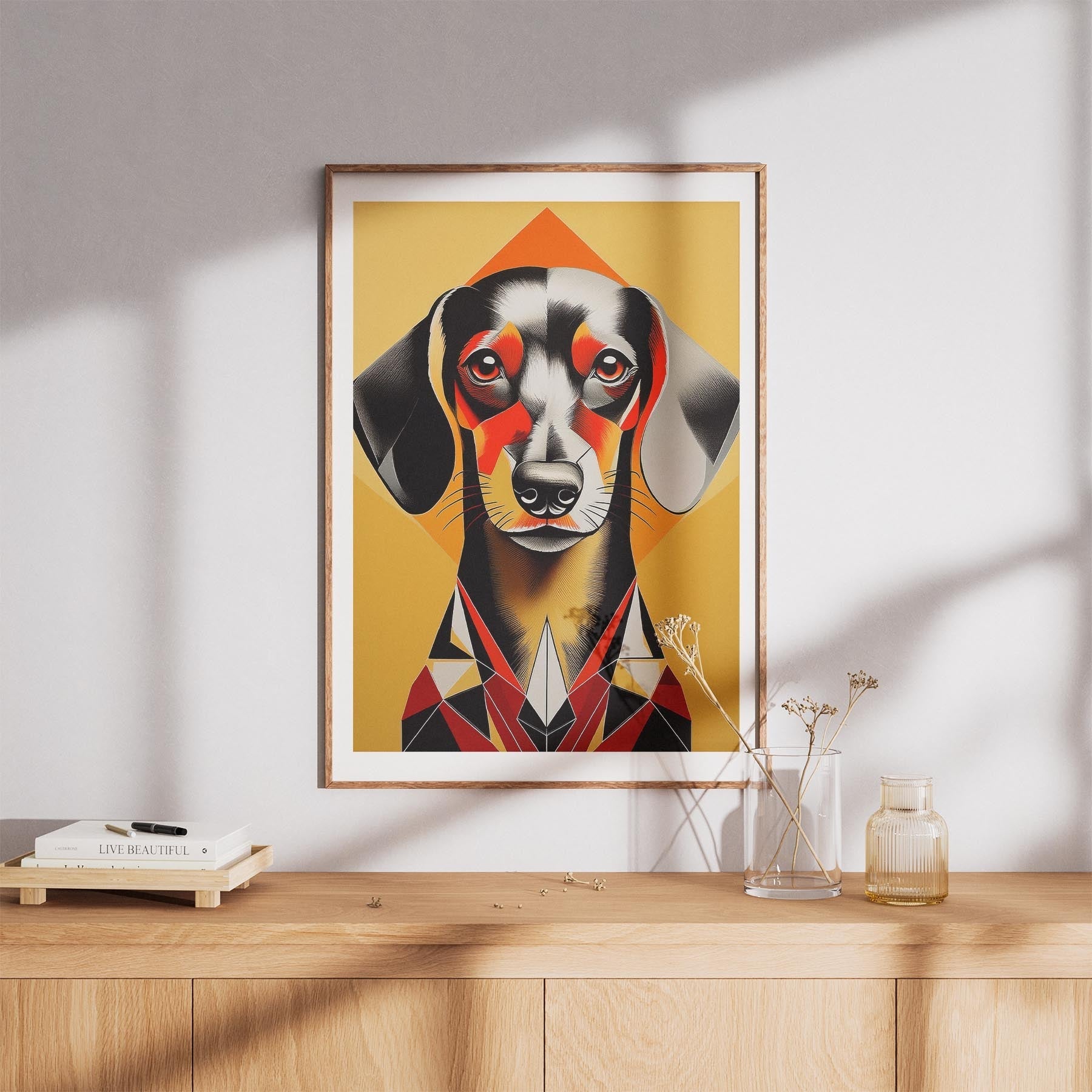 Dachshund Geometric Orange Series image 8