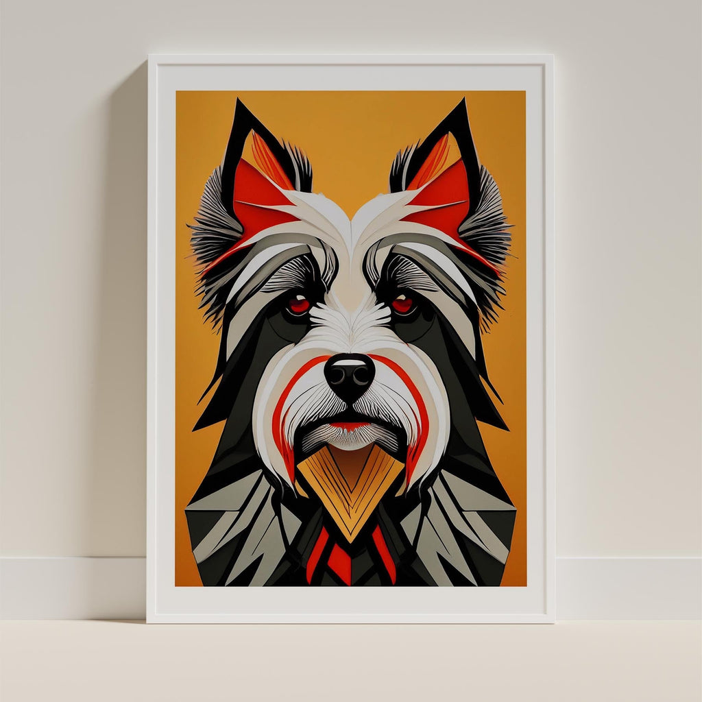 Australian Silky Terrier Geometric Orange Series image 9
