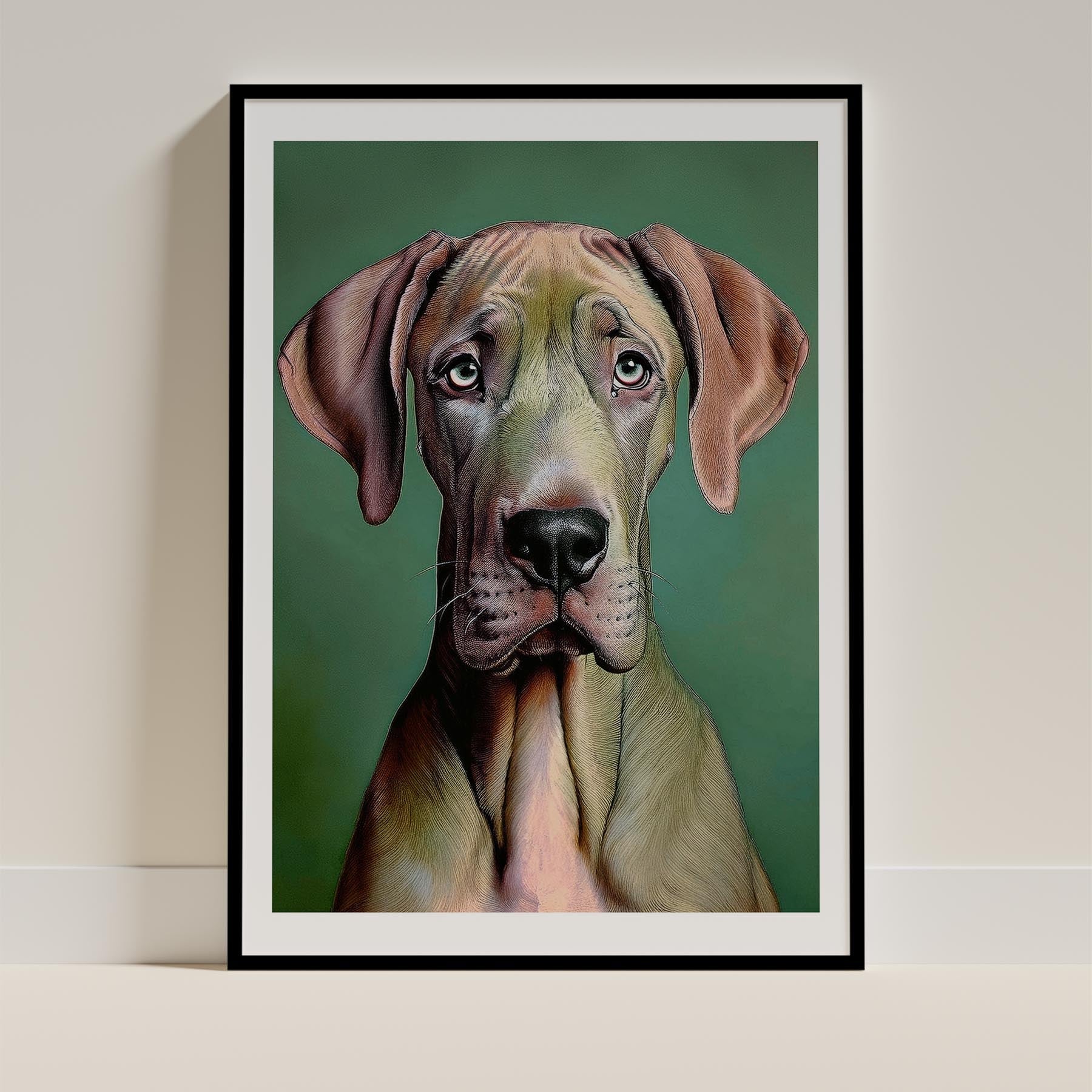 Great Dane Green Painted Series image 0
