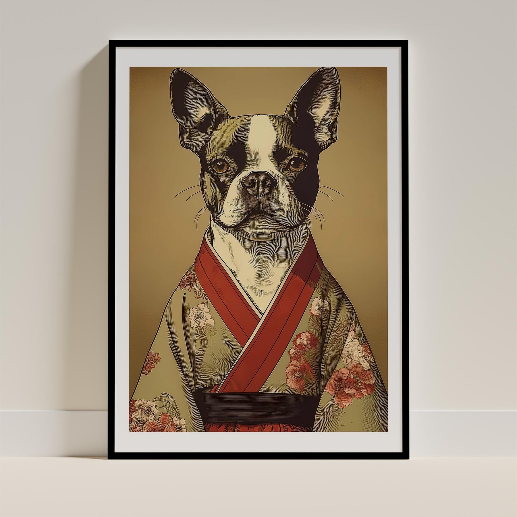 Boston Terrier Japanse Kimono Dog Series image 0