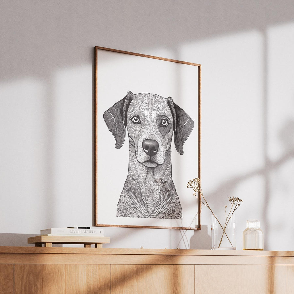 Dalmatian Mandala Black and White Dog Series image 5