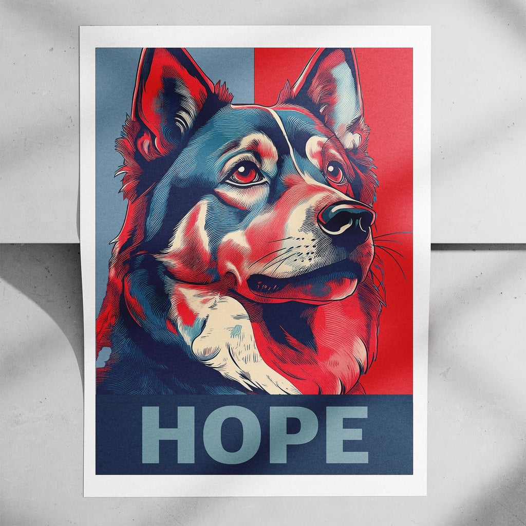 Finnish Lapphund HOPE Series Inspired by the Obama Poster image 7