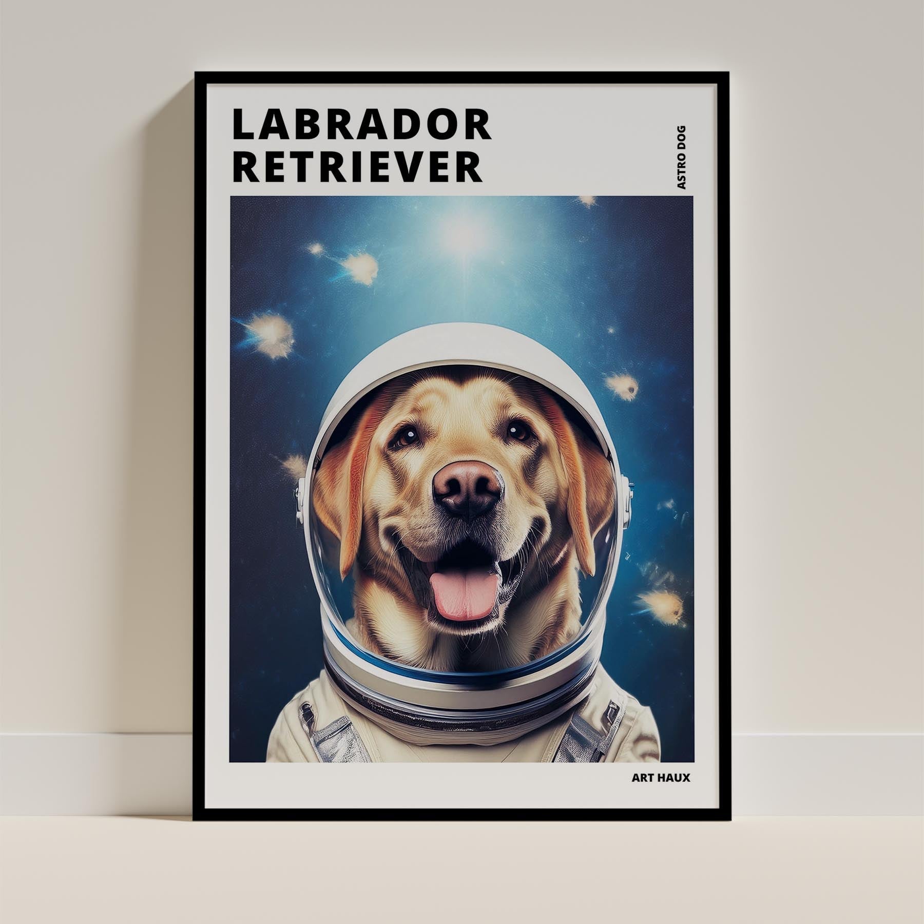 Labrador Retriever Astronaut Dog Series with Text Astro Dog image 11