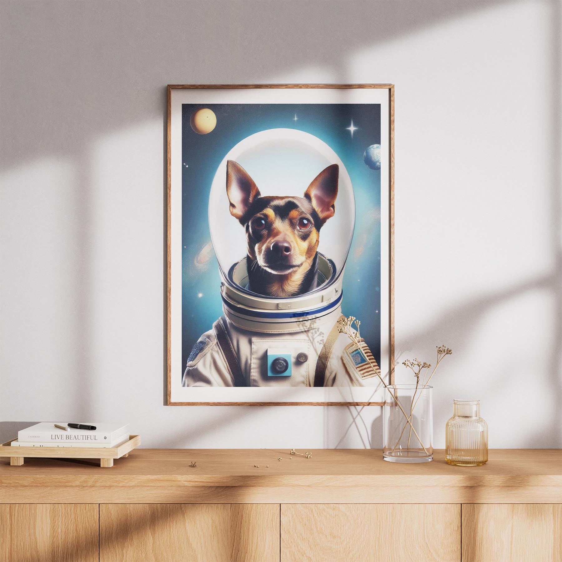 Miniature Pinscher Astronaut Dog Series image 8