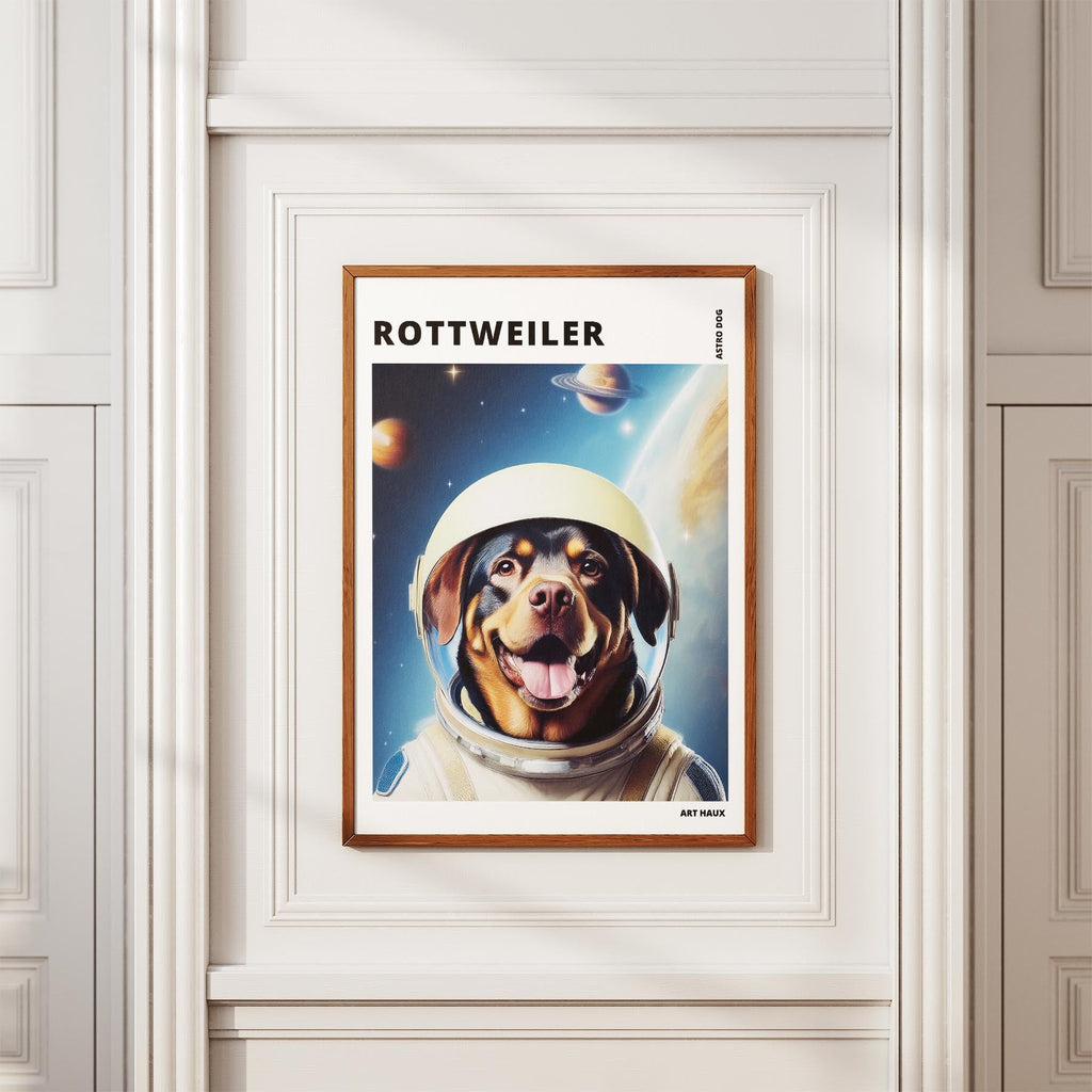 Rottweiler Astronaut Dog Series with Text Astro Dog image 3