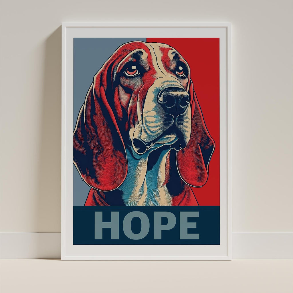 Basset Hound HOPE Series Inspired by the Obama Poster image 9