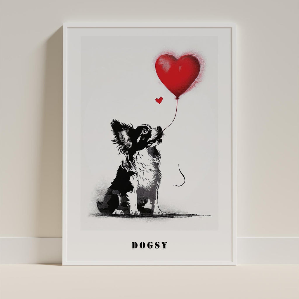 Papillon DOGSY Series inspired by the Art of Banksy with text Dogsy image 9