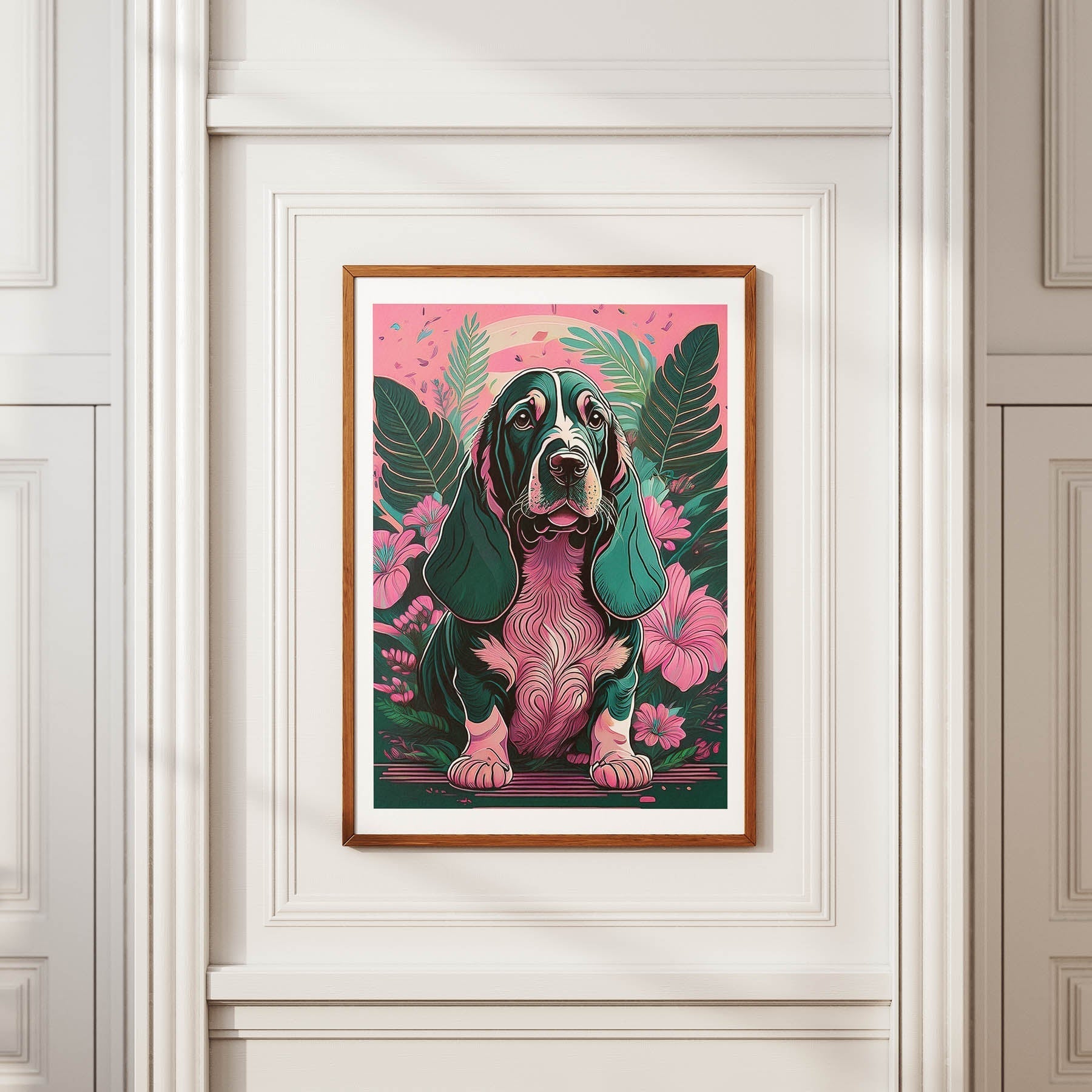 Basset Hound Flowery Dog image 3
