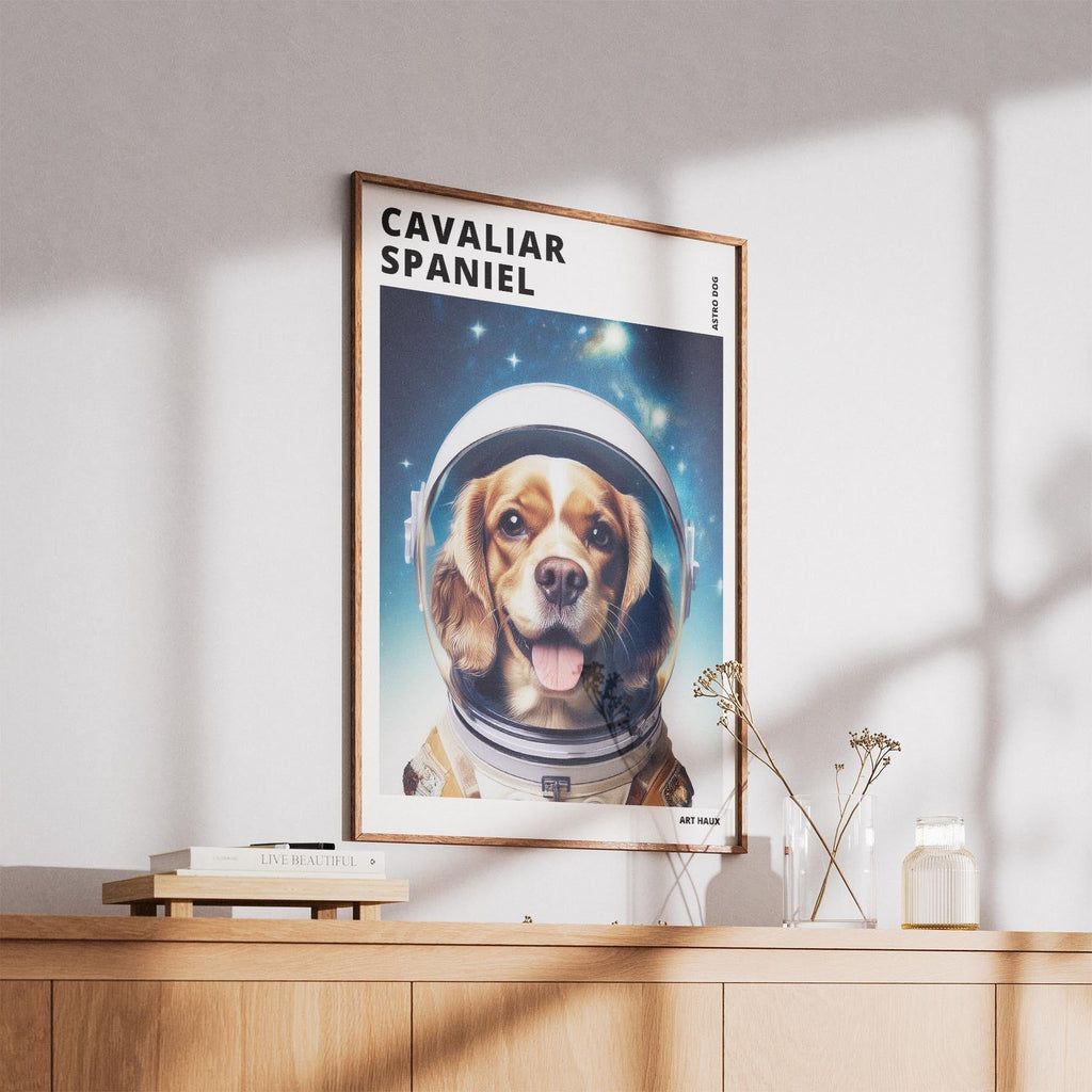 Cavalier Spaniel Astronaut Dog Series with Text Astro Dog image 5