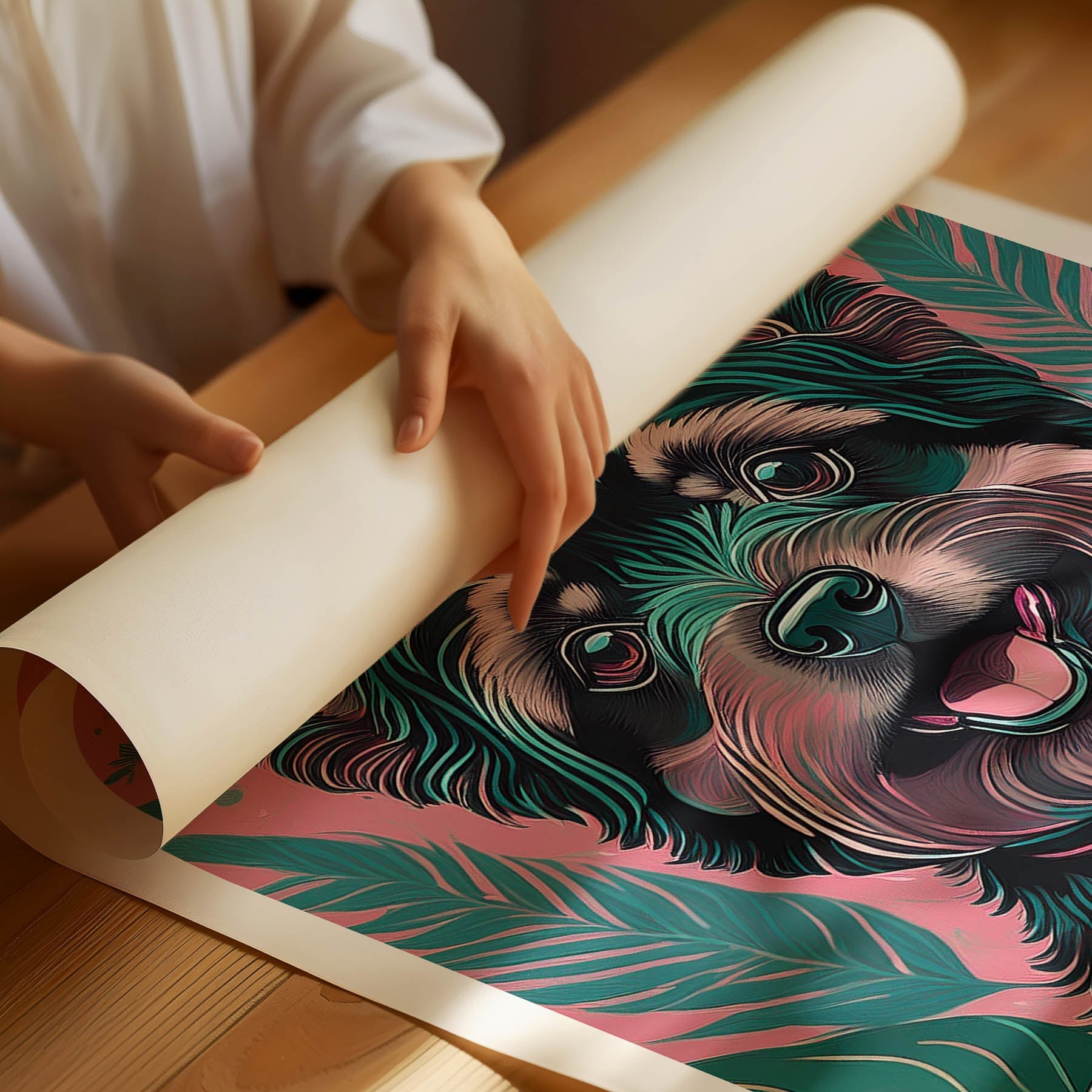 Yorkipoo Flowery Dog image 1