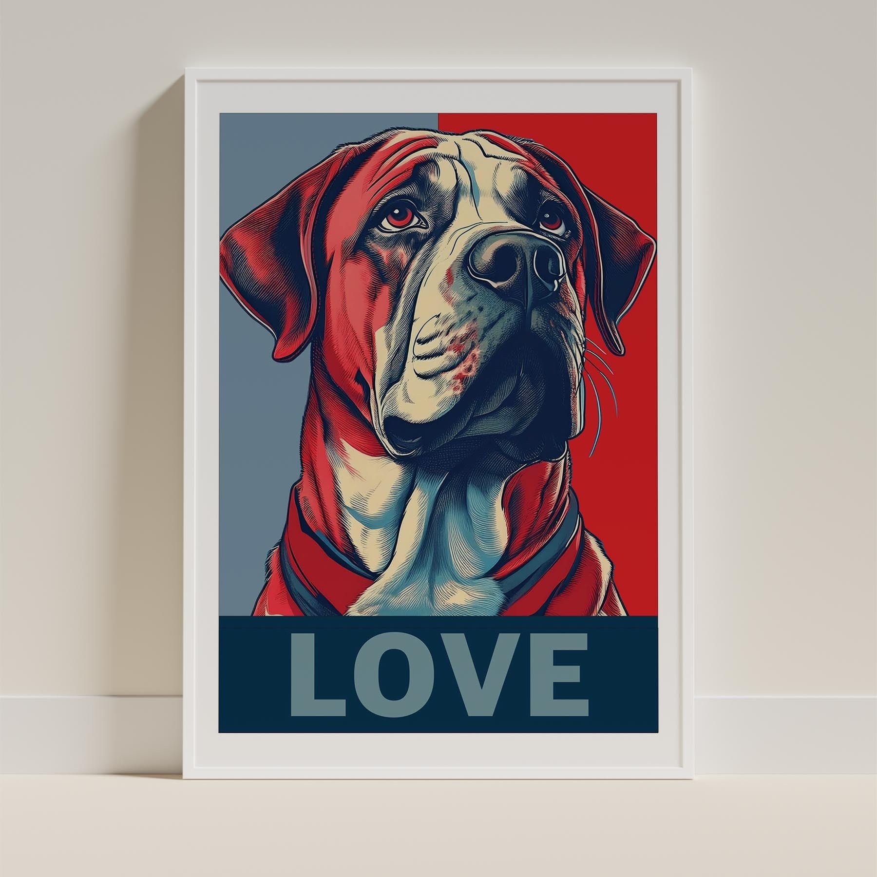 Neapolitan Mastiff LOVE Series Inspired by the Obama Poster image 9