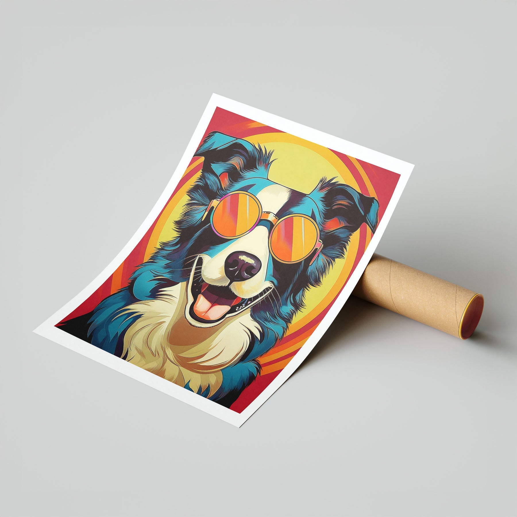 Border Collie In Colourful Sunnies 1 image 7