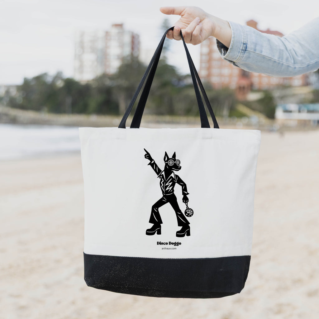 Miniature Pinscher 70's Disco Doggo Bag image 1