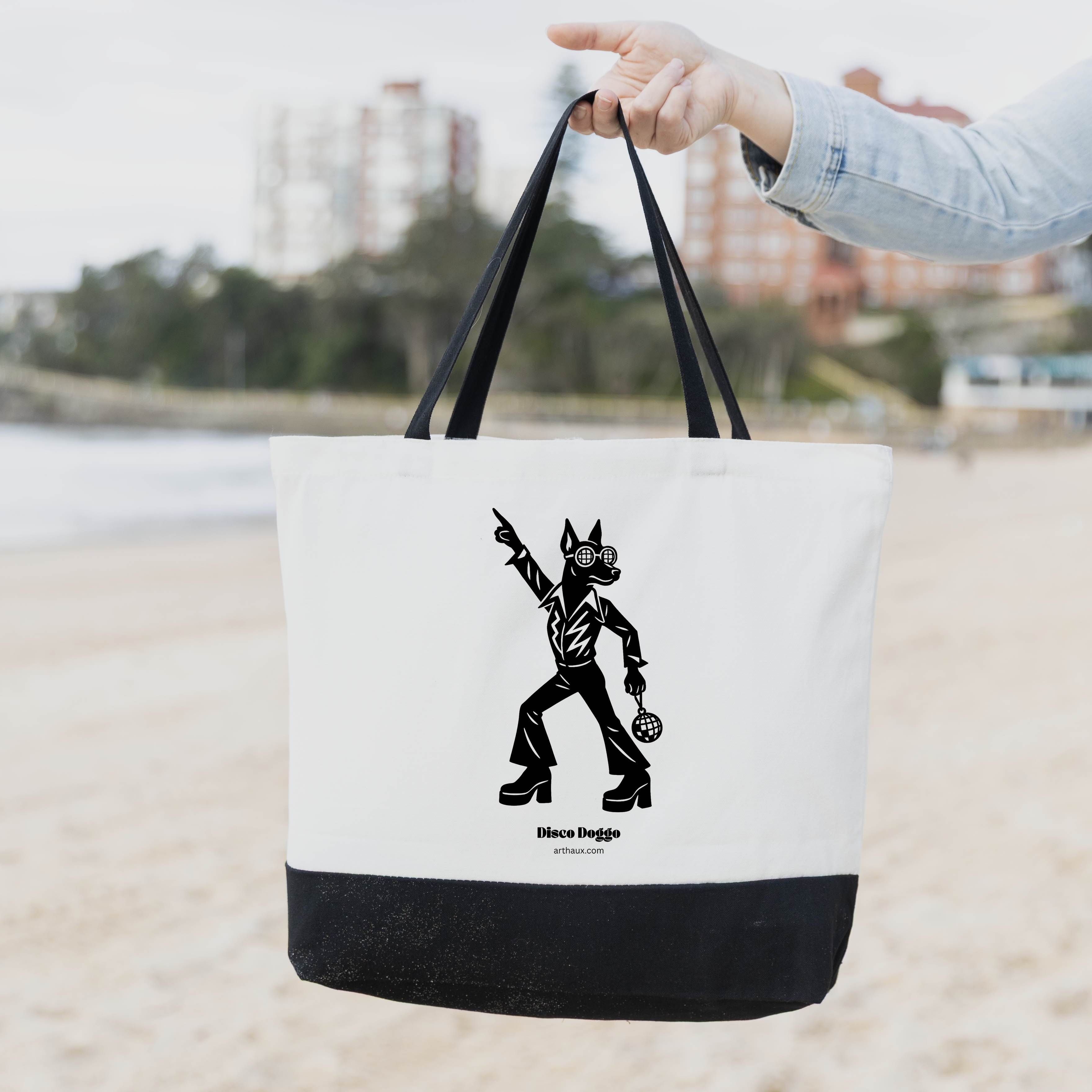 Miniature Pinscher 70's Disco Doggo Bag image 1