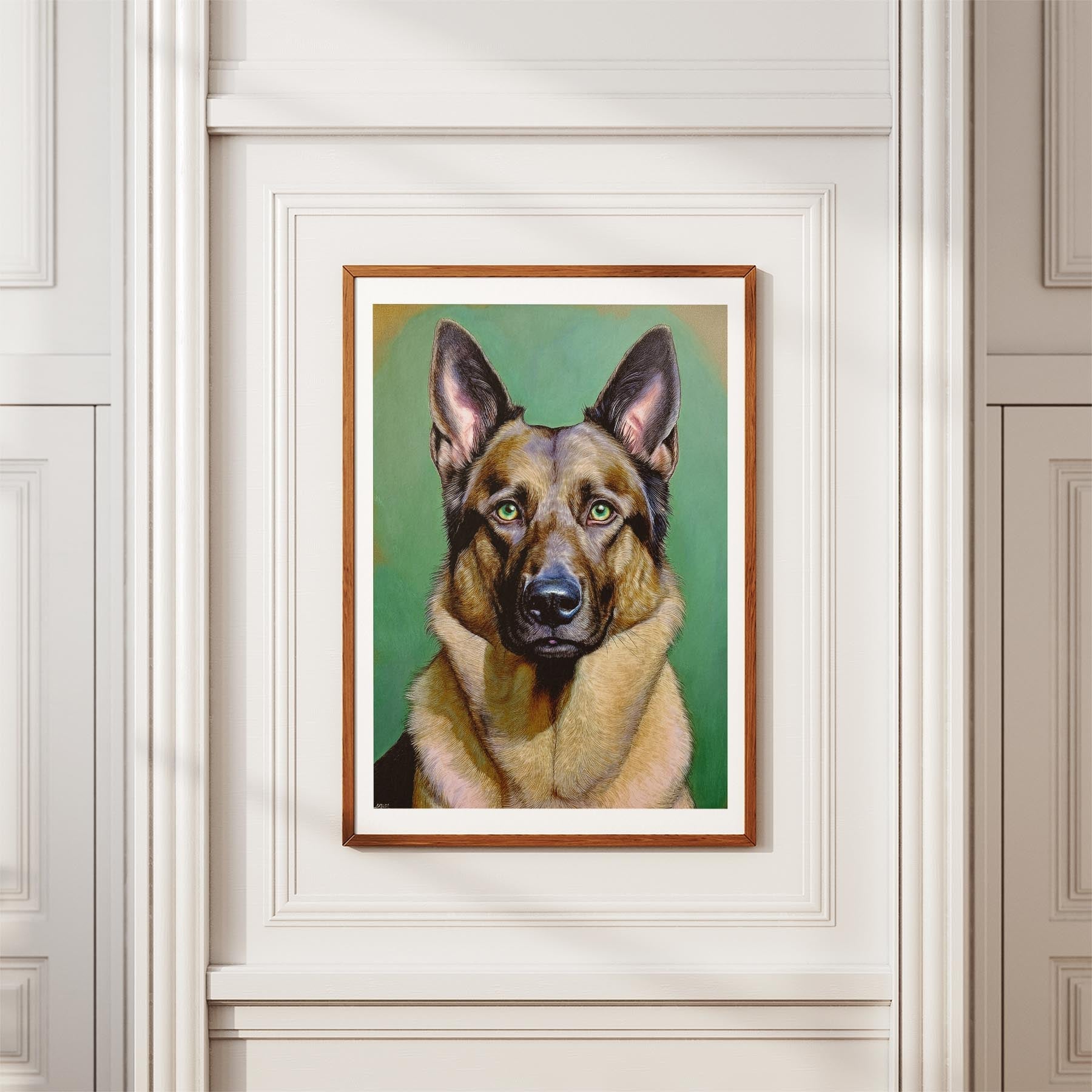 German Shepherd Green Painted Series image 3