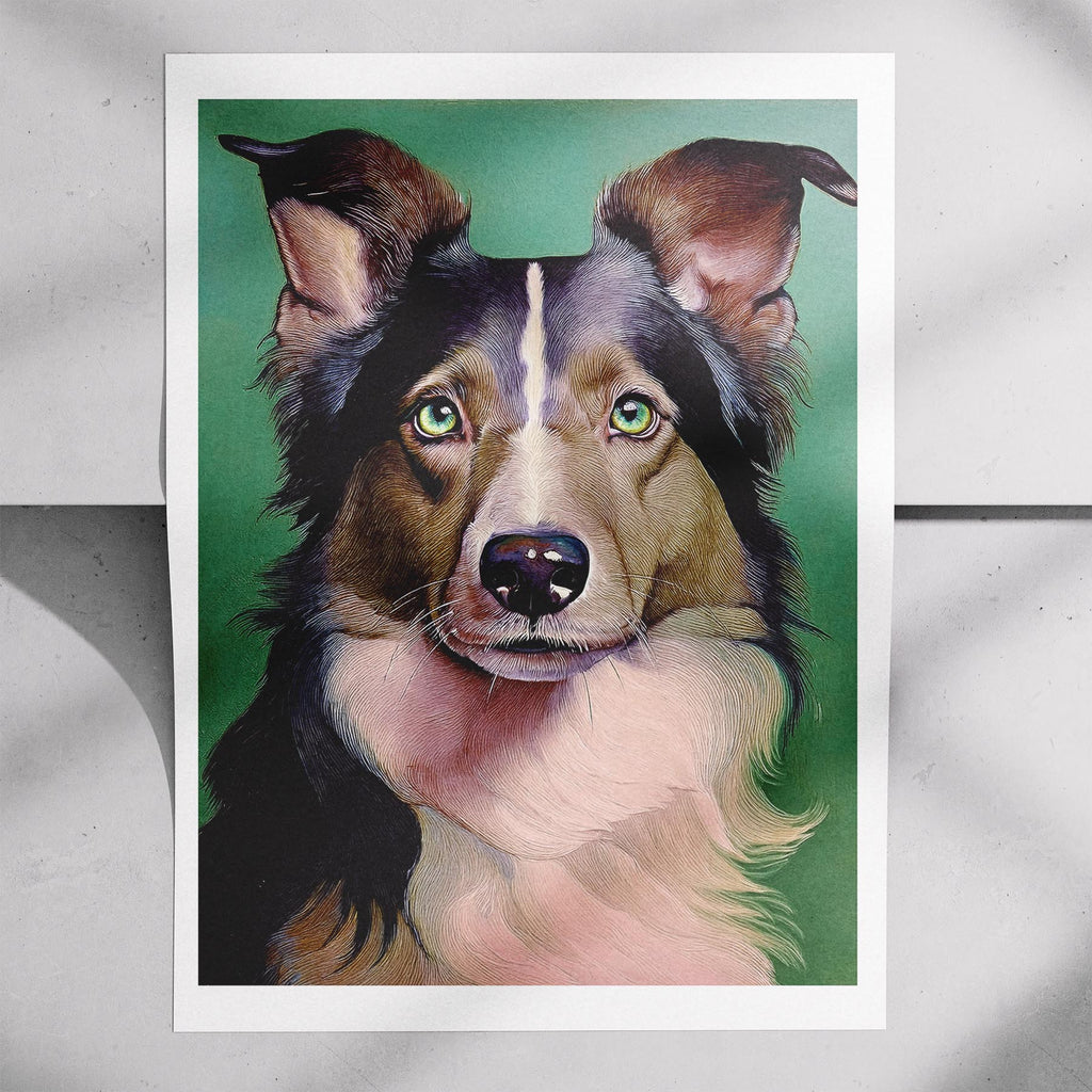 Border Collie Green Painted Series image 7