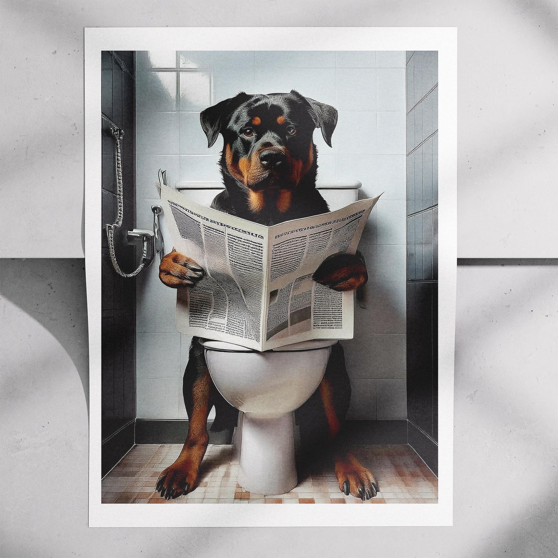 Rottweiler Toilet Humour Dog Series 2 image 7
