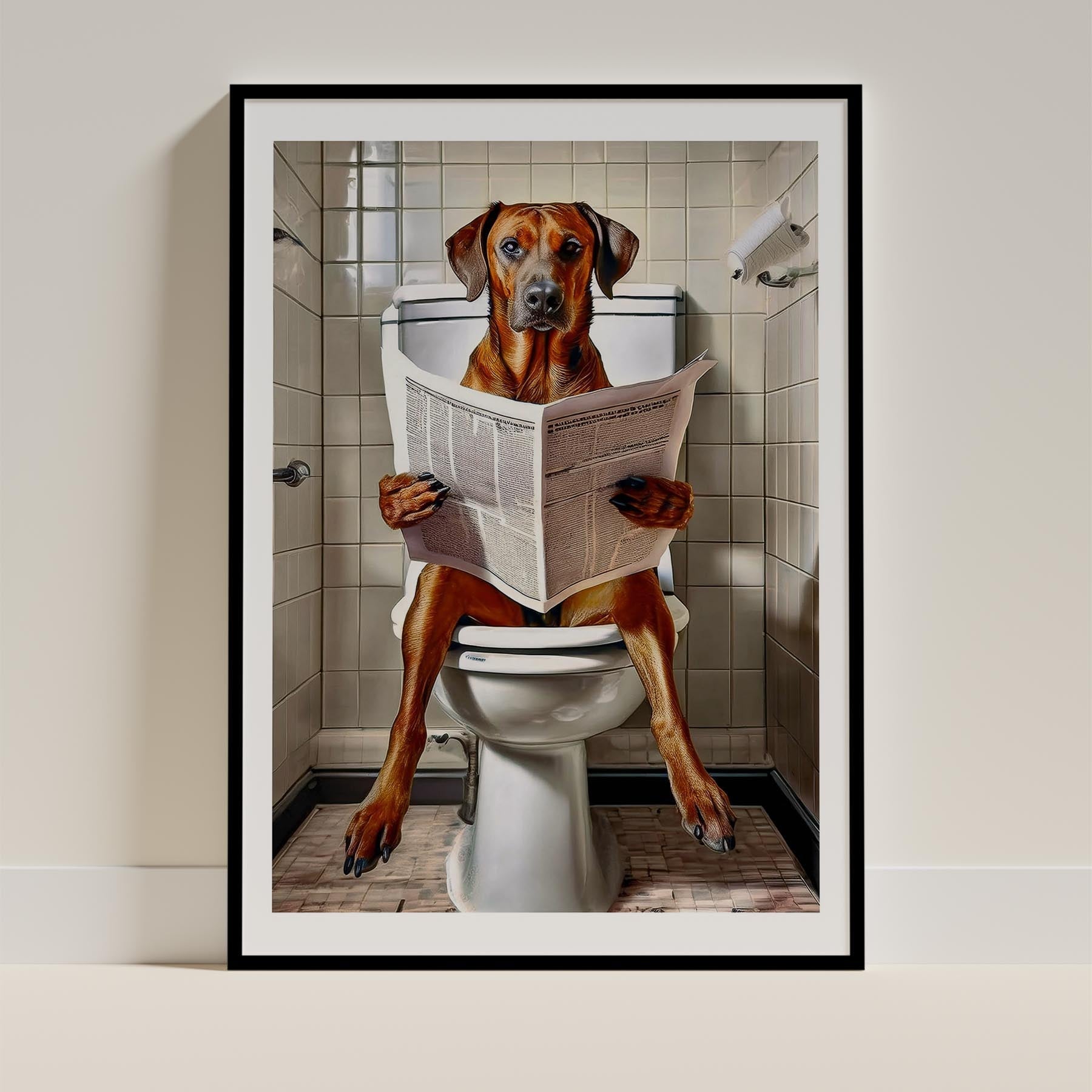 Rhoedesian Ridgeback Toilet Humour Dog Series image 0