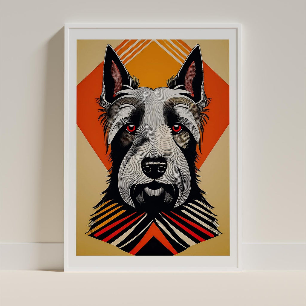 Scottish Terrier Geometric Orange Series image 9