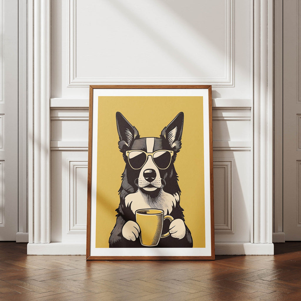 Border Collie Chillin Coffee Dog image 4