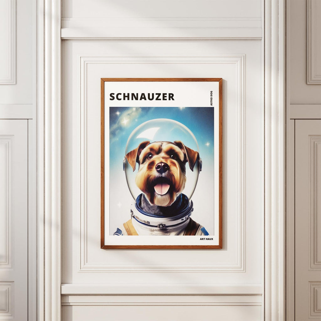 Schnauzer Astronaut Dog Series with Text Astro Dog image 3