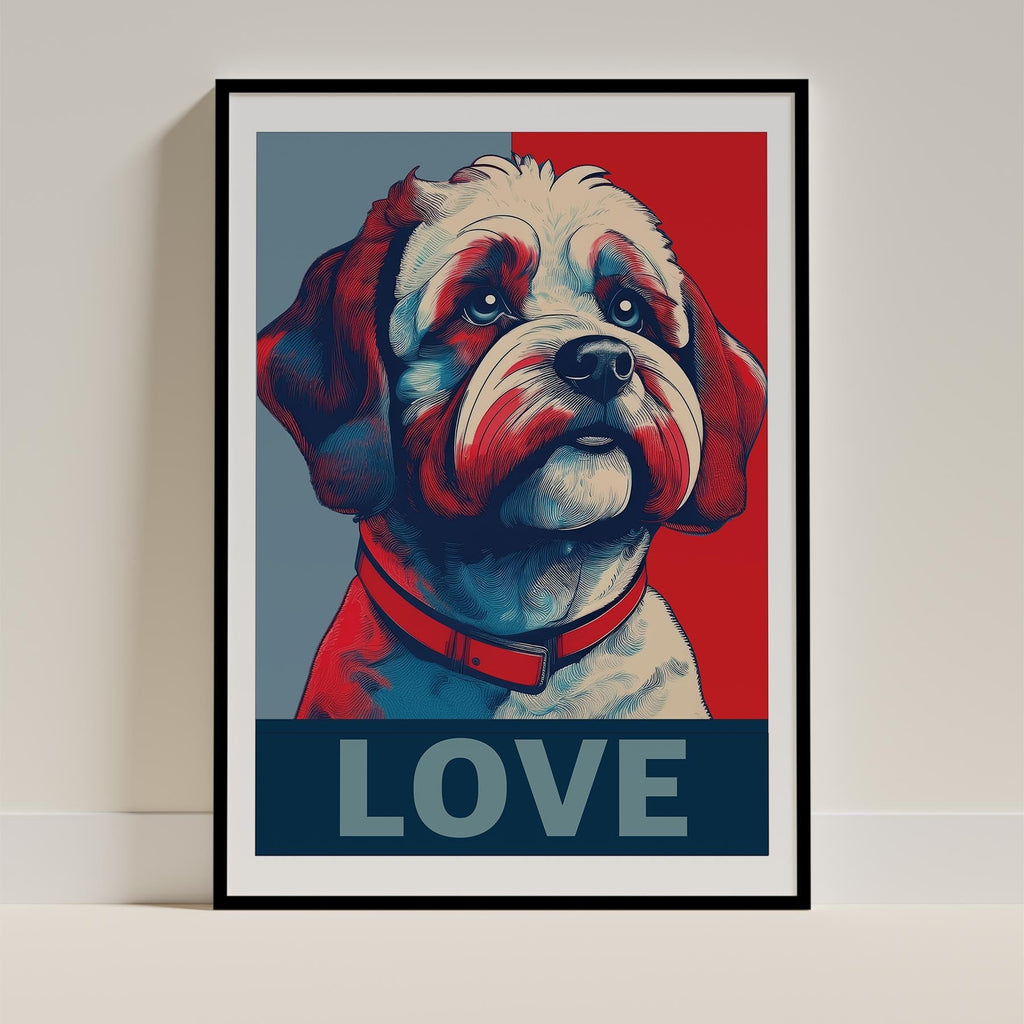 Bichon Frise LOVE Series Inspired by the Obama Poster image 0