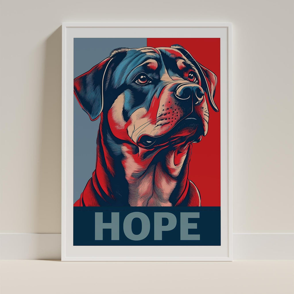 Rottweiler HOPE Series Inspired by the Obama Poster image 9