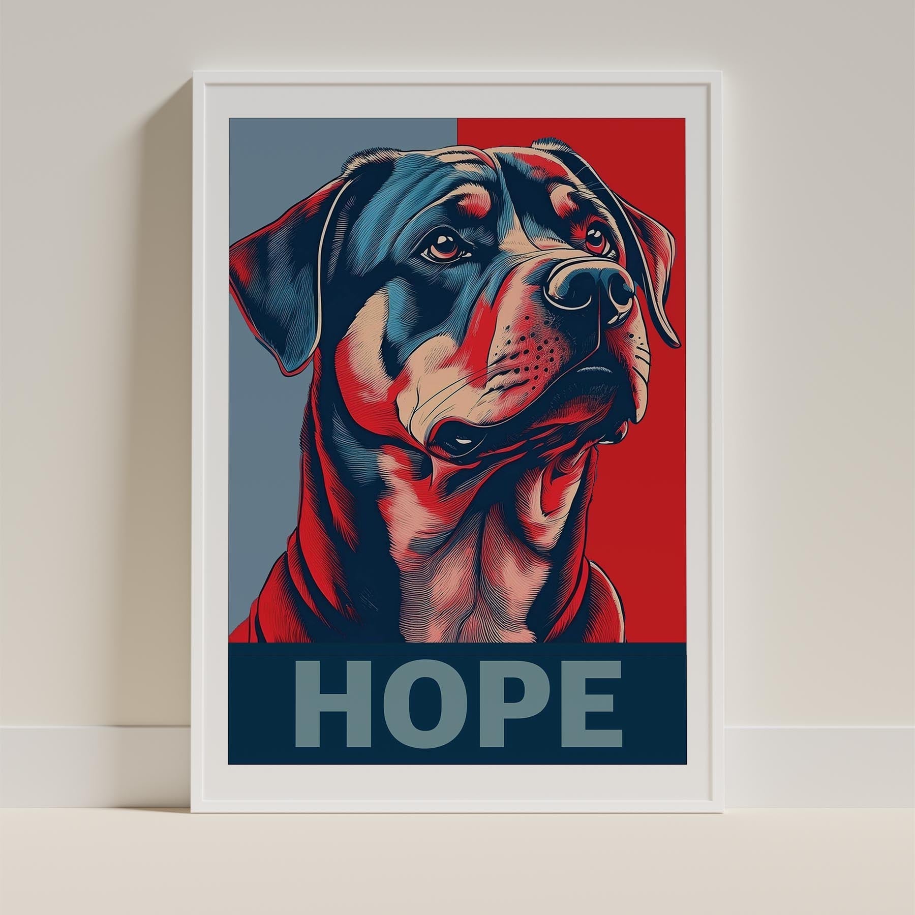 Rottweiler HOPE Series Inspired by the Obama Poster image 9