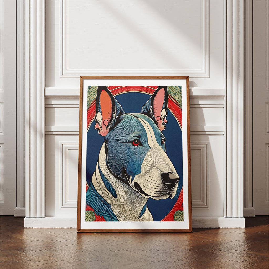 Bull Terrier Hokusai Japanese Inspired Dog Series 3 image 4