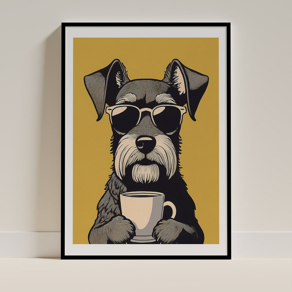 Miniature Schnauzer 1 Chillin Coffee Dog image 0