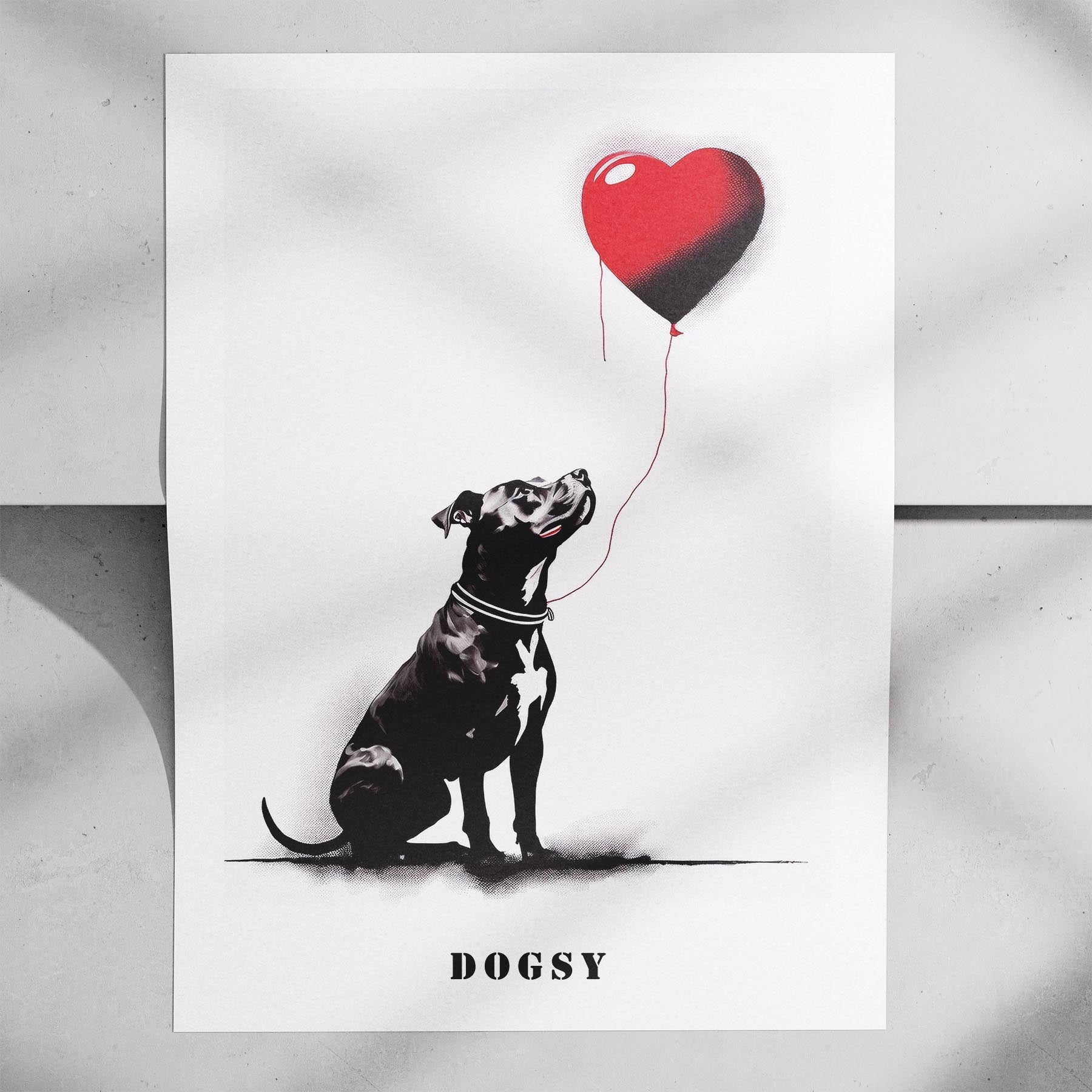 American Pitbull Terrier DOGSY Series inspired by the Art of Banksy with text Do image 7