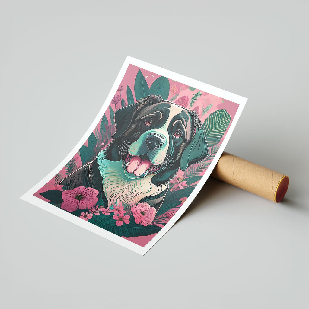 Saint Bernard Flowery Dog image 7