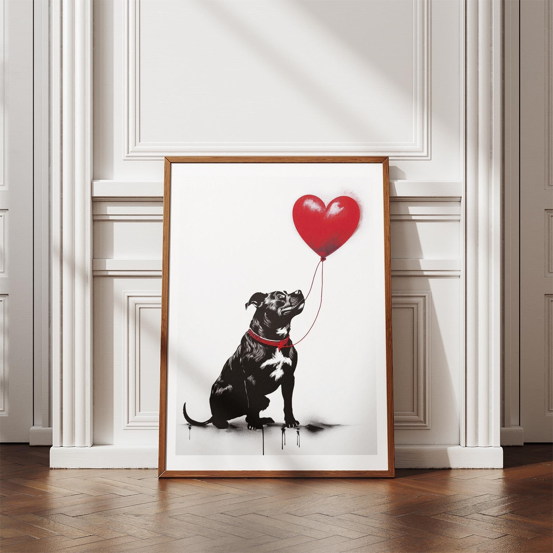 Staffordshire Bull Terrier DOGSY Series inspired by the Art of Banksy image 4