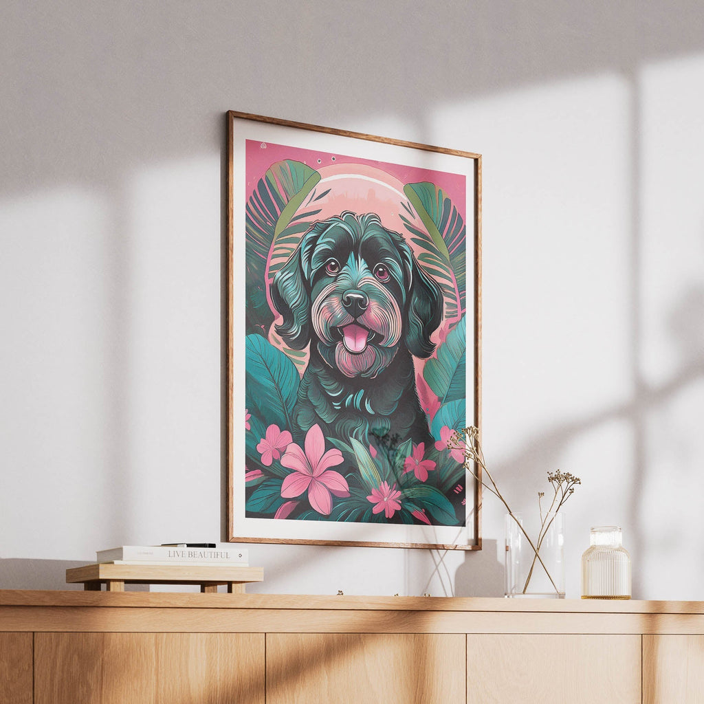 Schnoodle Flowery Dog image 6