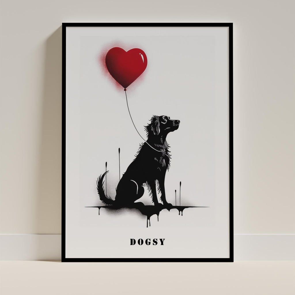 Afghan DOGSY Series inspired by the Art of Banksy with text Dogsy image 11