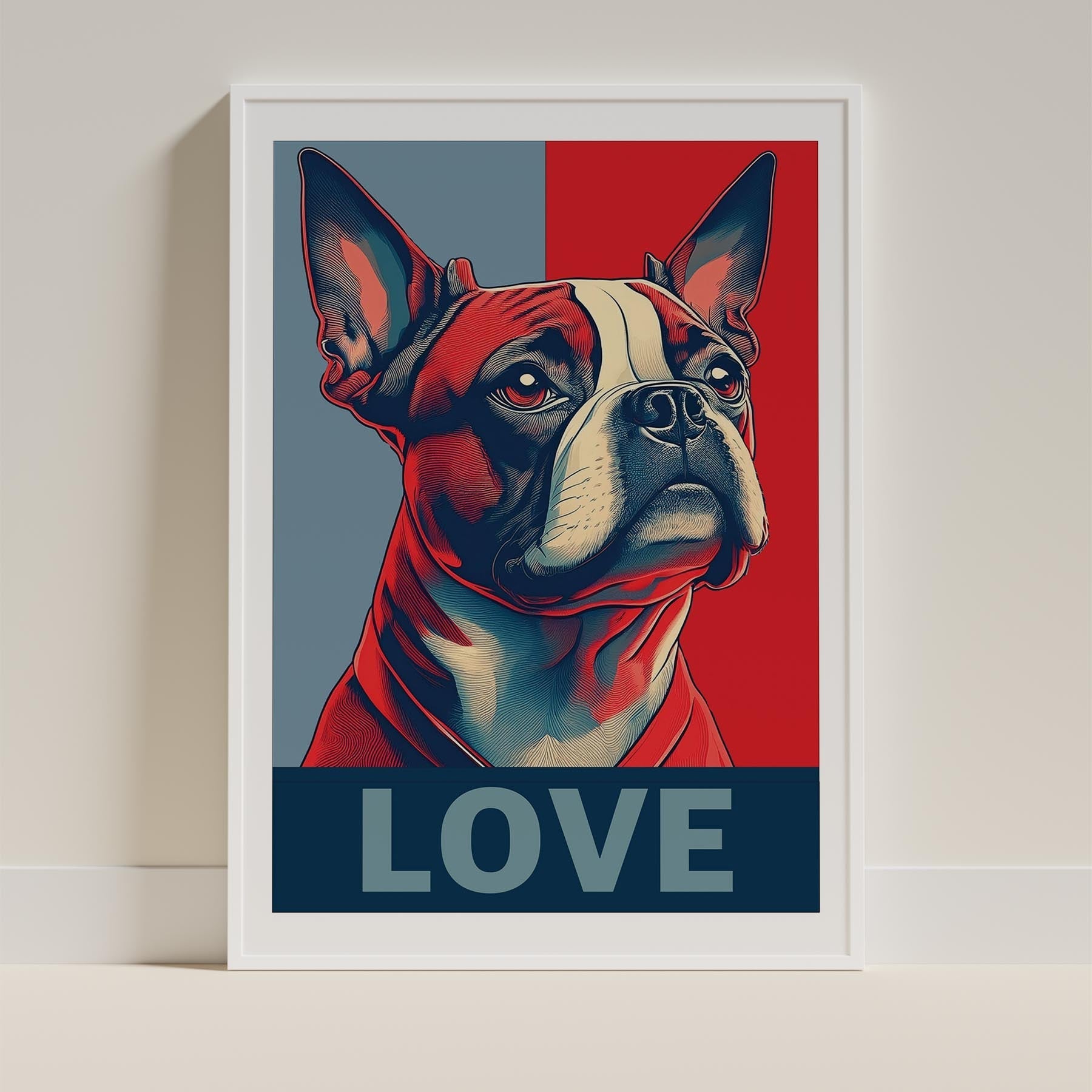 Boston Terrier LOVE Series Inspired by the Obama Poster image 9