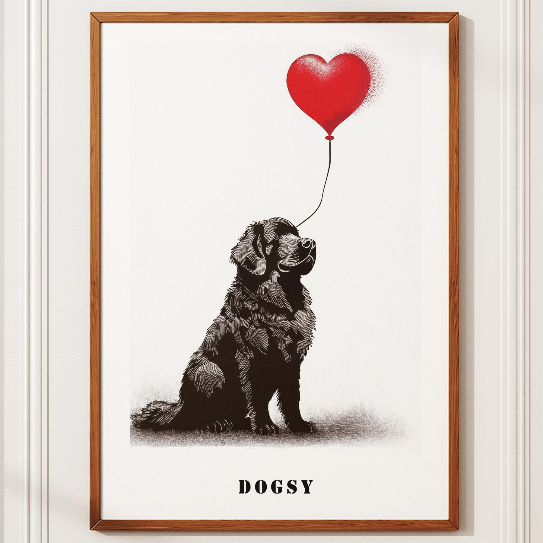 Newfoundland DOGSY Series inspired by the Art of Banksy with text Dogsy image 10