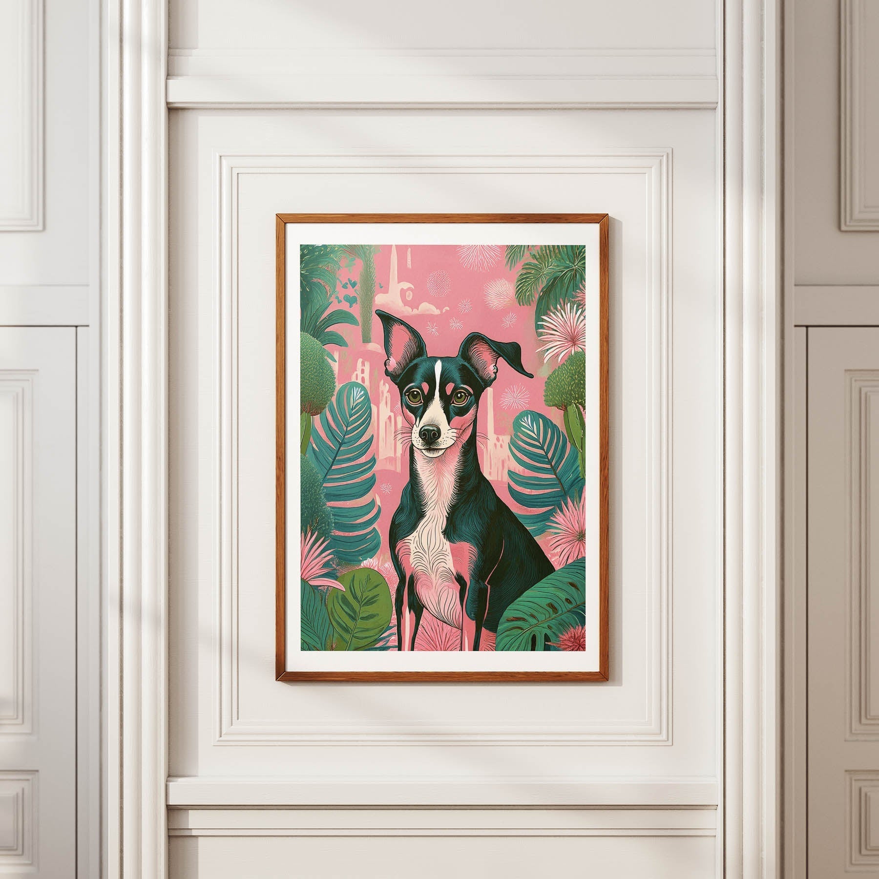 Whippet Flowery Dog image 3