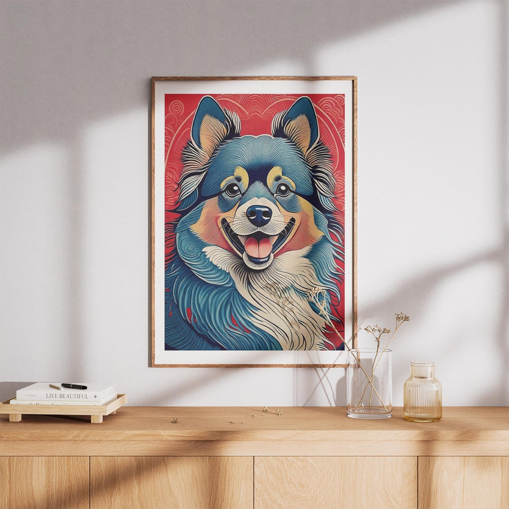 German Spitz Hokusai Japanese Inspired Dog Series image 8
