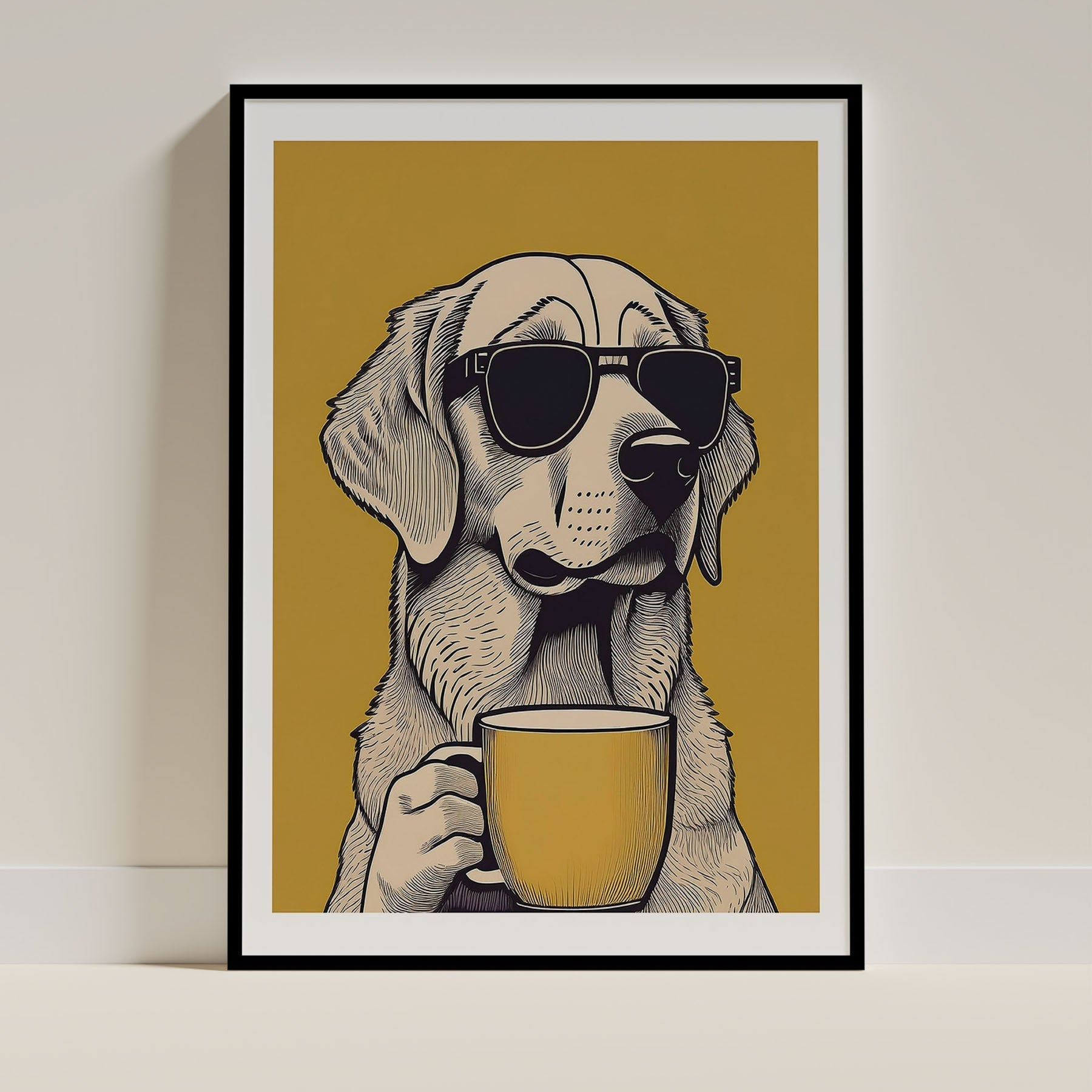 Golden Retriever Dog Art Print Unframed Vol 2 | 11 Unique Designs | Wall Art Gift for Dog Lovers - Image 9 | Dogsy & Co