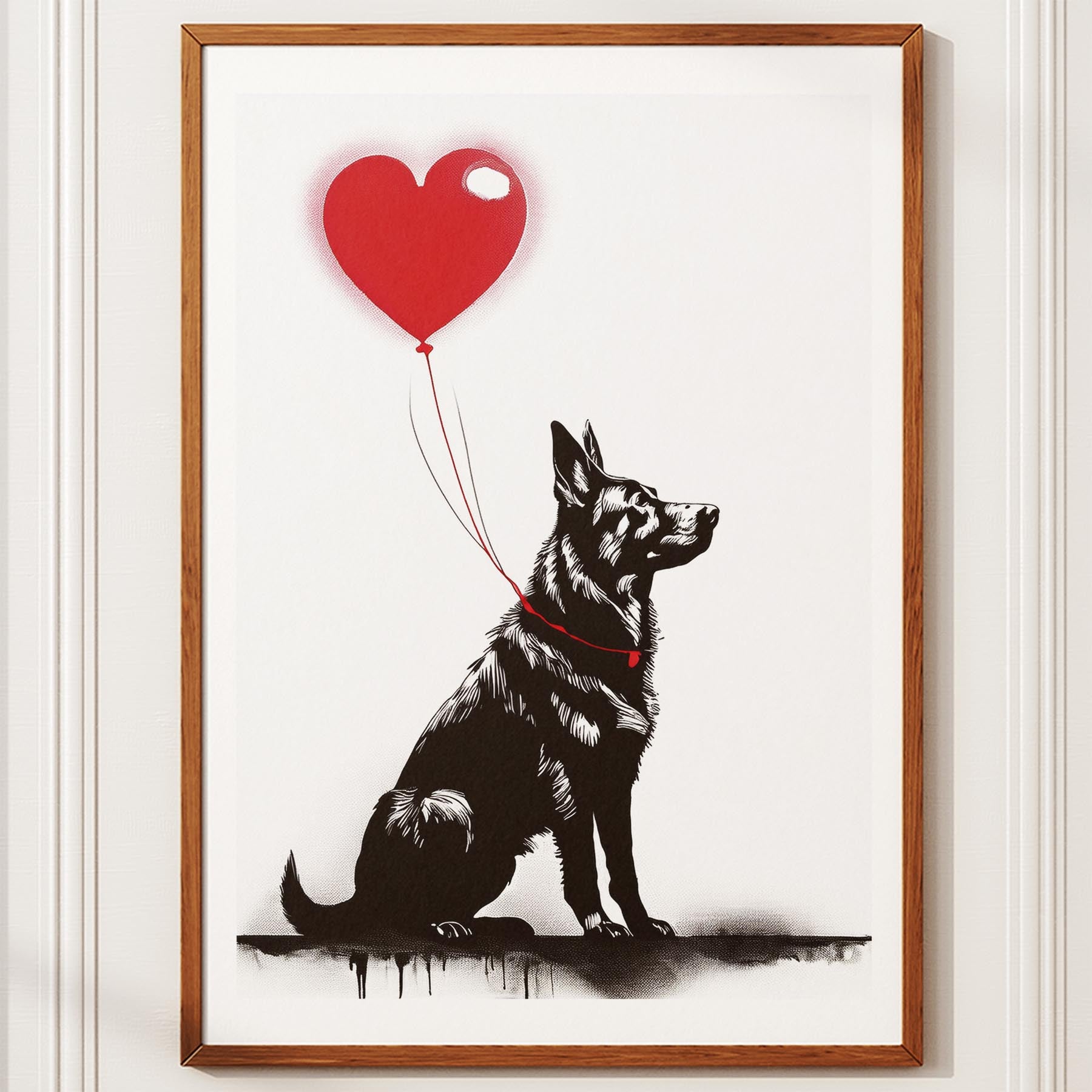 German Shepherd DOGSY Series inspired by the Art of Banksy image 10
