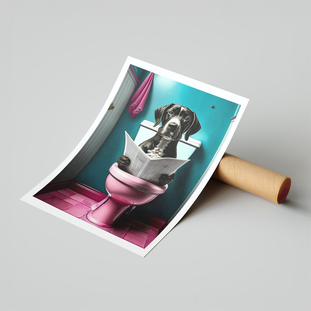 English Pointer Toilet Dogs PInk and Turquise image 6