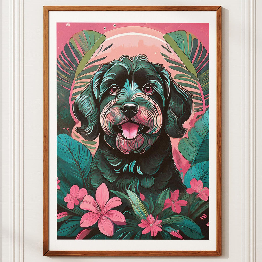 Schnoodle Flowery Dog image 11