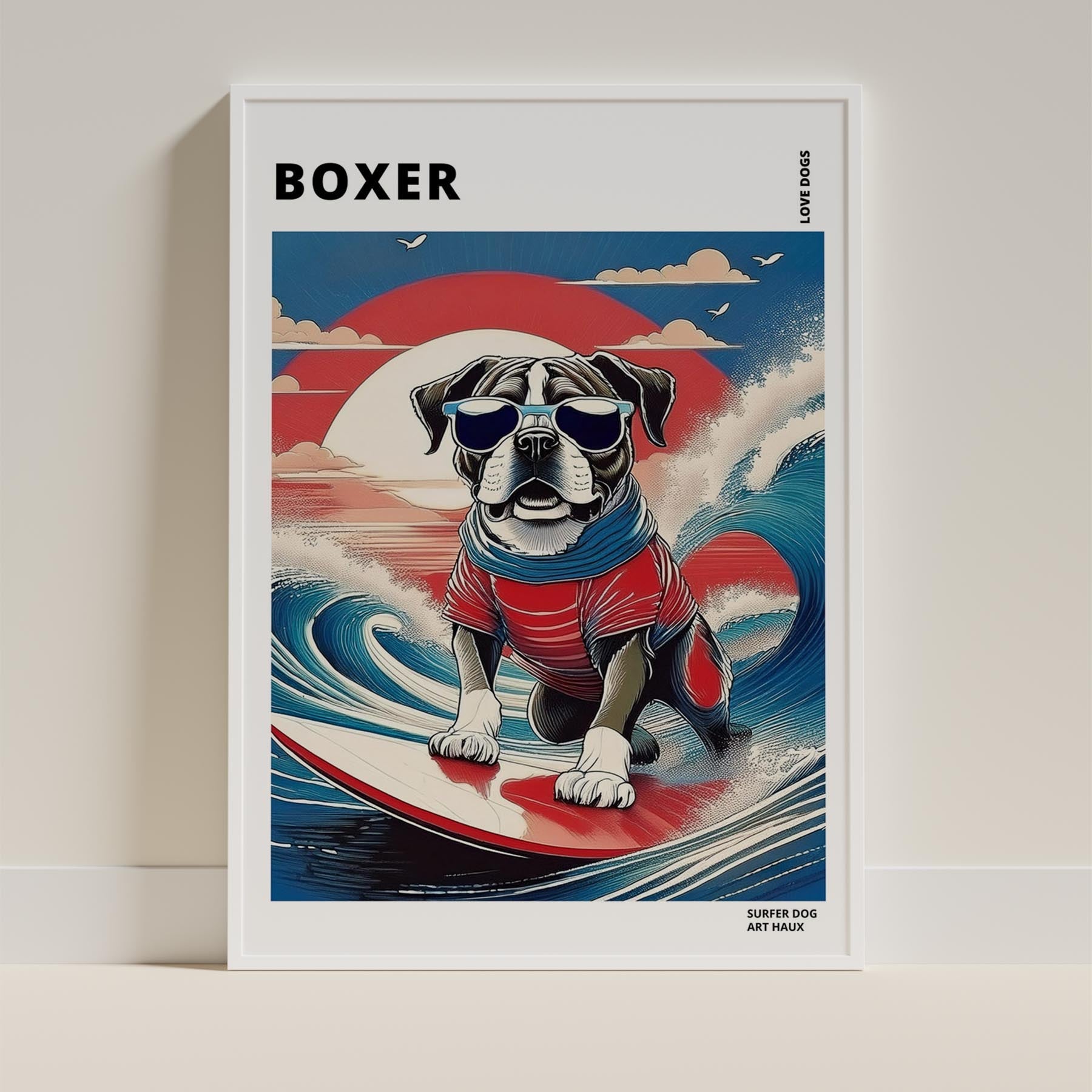 Boxer Hokosai Surfer Dogs 1 image 9
