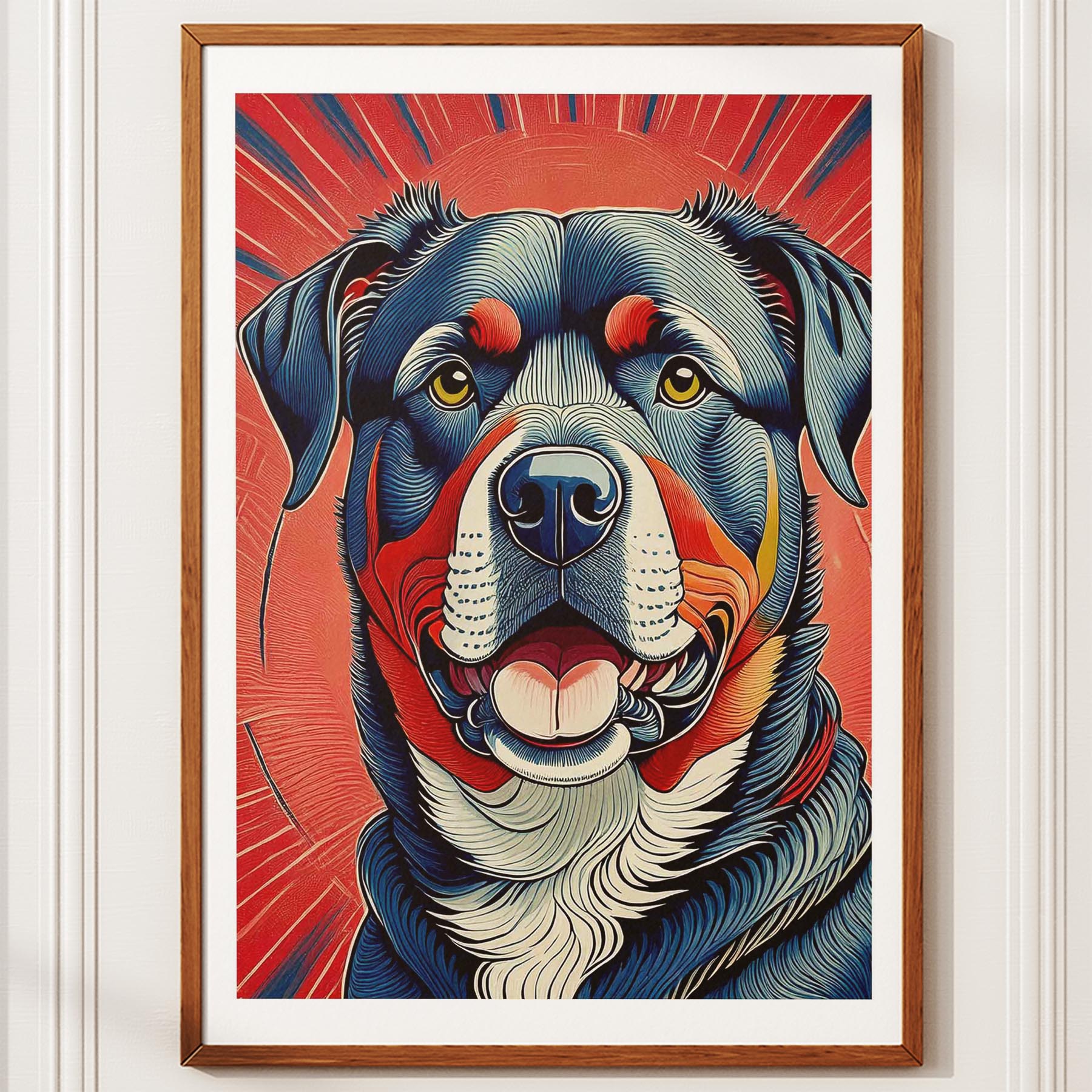 Rottweiler Hokusai Japanese Inspired Dog Series image 10