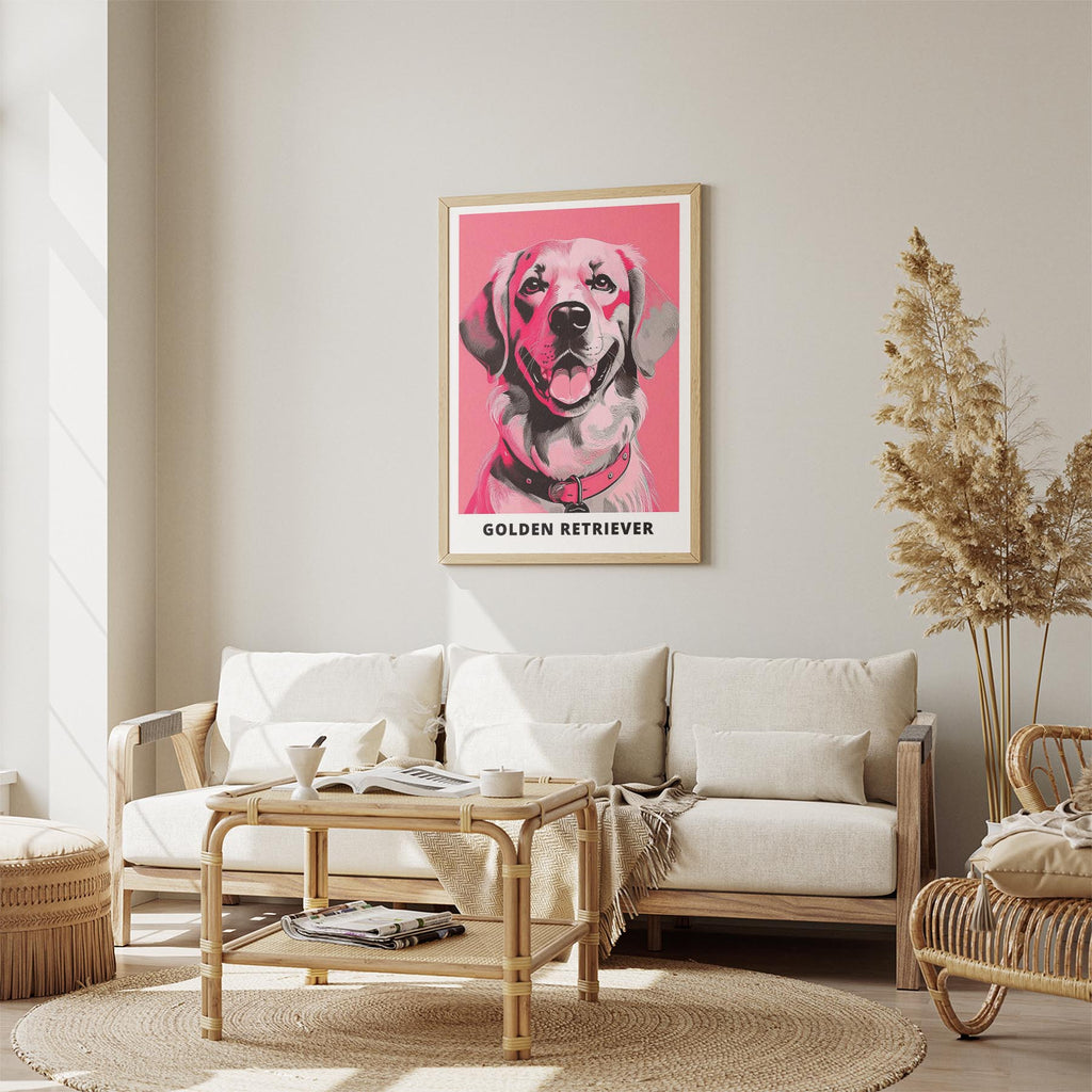 Golden Retriever Pink and Black Dog Series 1 image 2