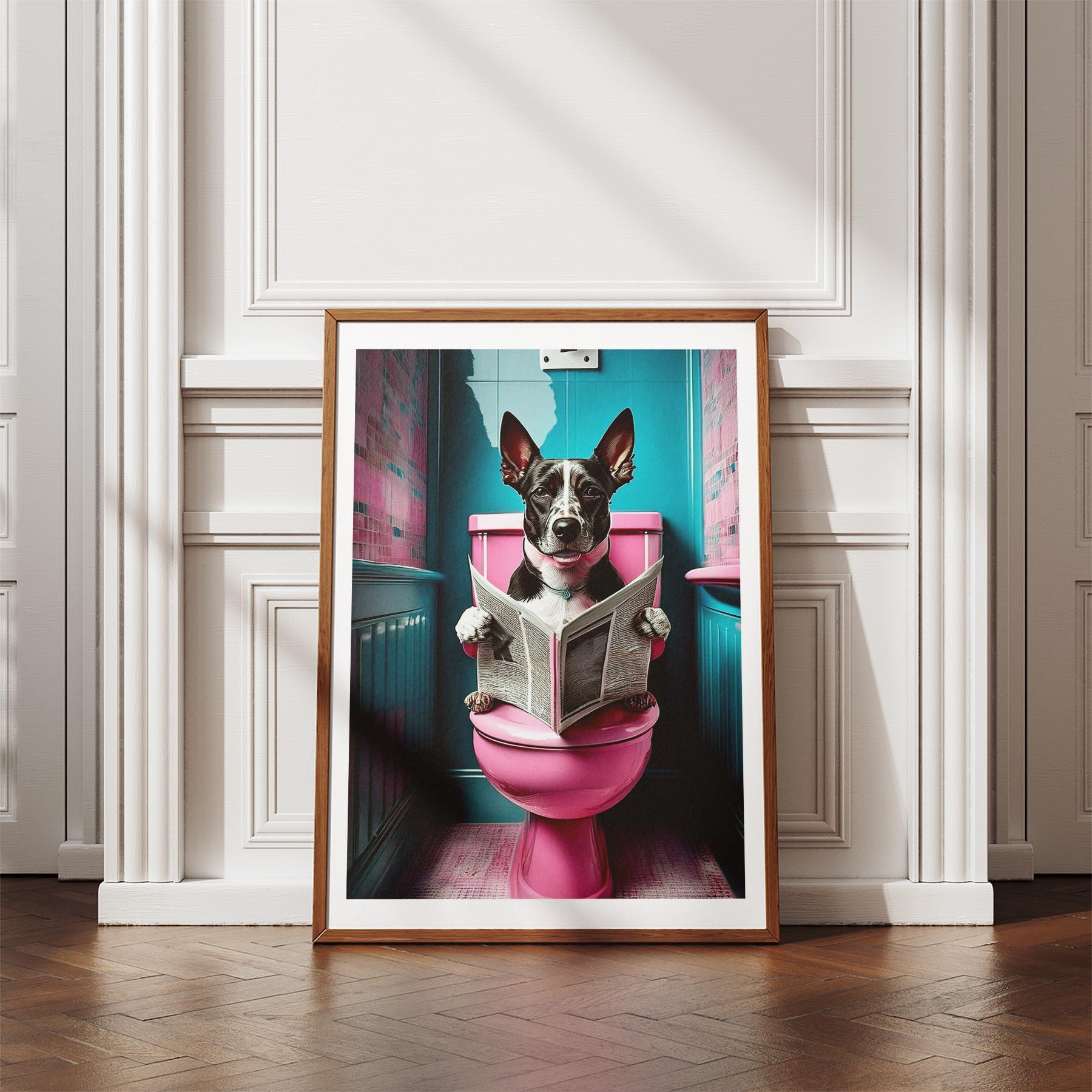 Cattle Dog Toilet Dogs PInk and Turquise image 4