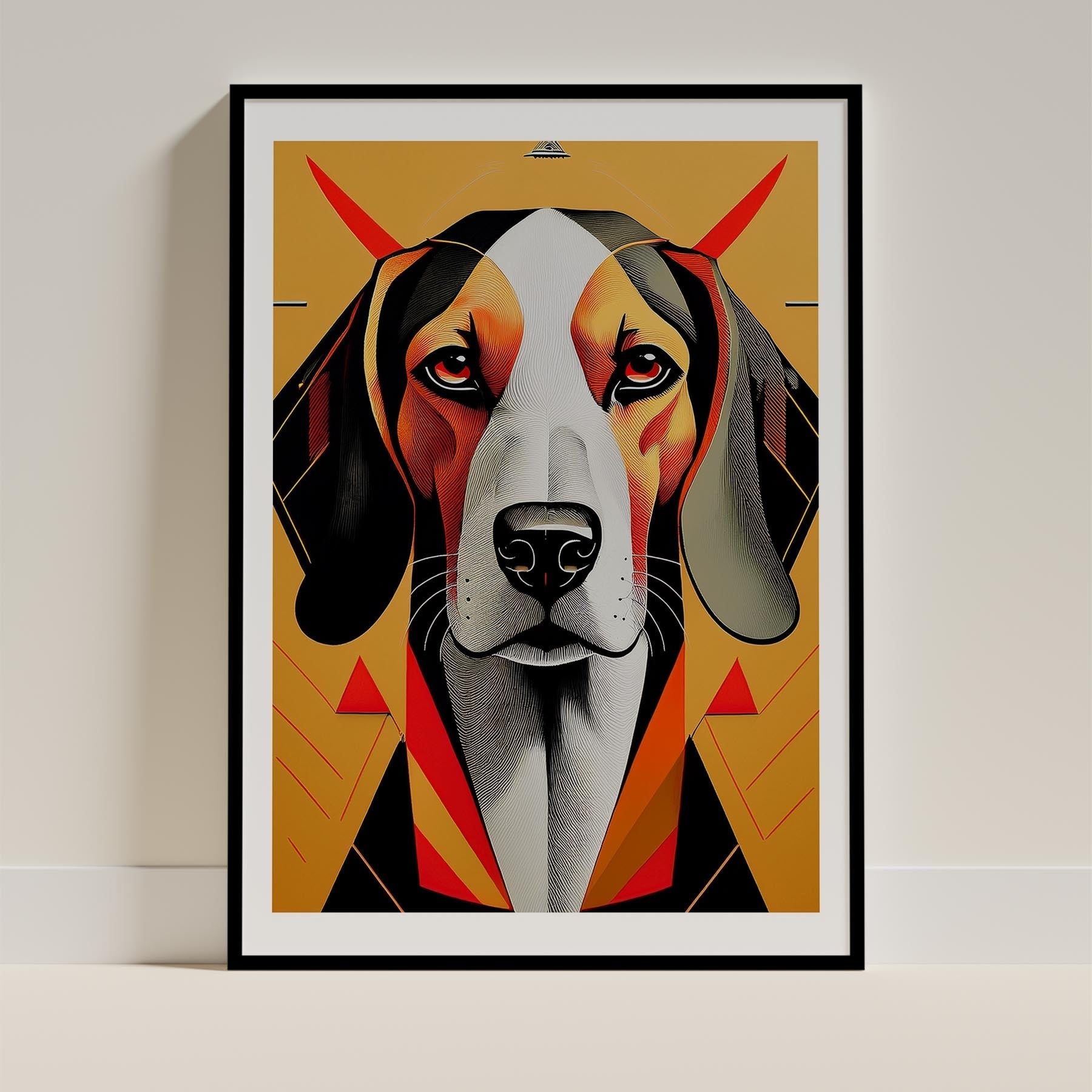 Bloodhound Geometric Orange Series image 0